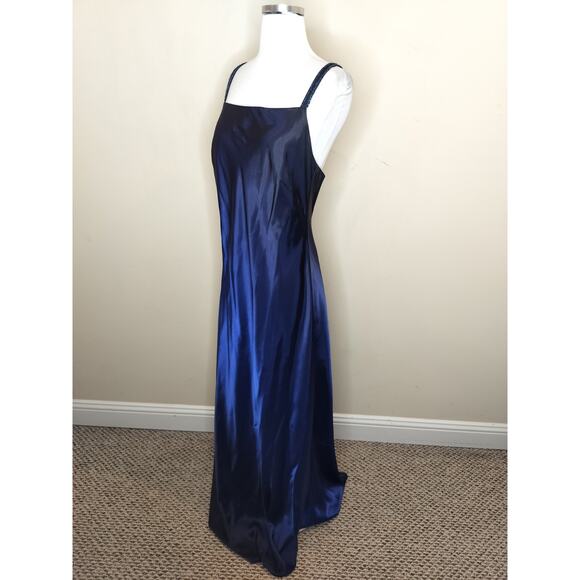 Vintage Chelsea Nights Beaded Maxi Dress Ombre Satin Prom Whimsy - Picture 6 of 15